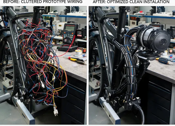 Comparison of inefficient and optimized ebike drive systems